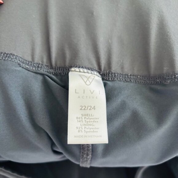 LIVI ACTIVE dark gray plus-size skort with pockets 22/24 - Picture 4 of 4